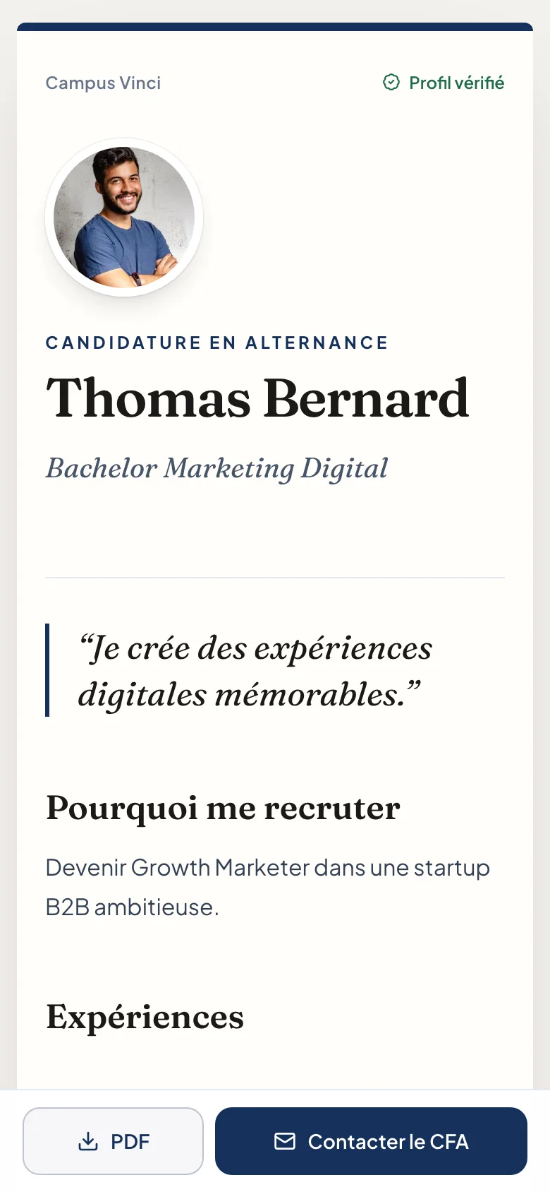 Smart Link Éditorial sur mobile